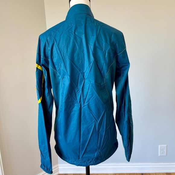 Merrell Size Small zippered up the front Wind Breaker jacket teal outdoor rain - Picture 9 of 16